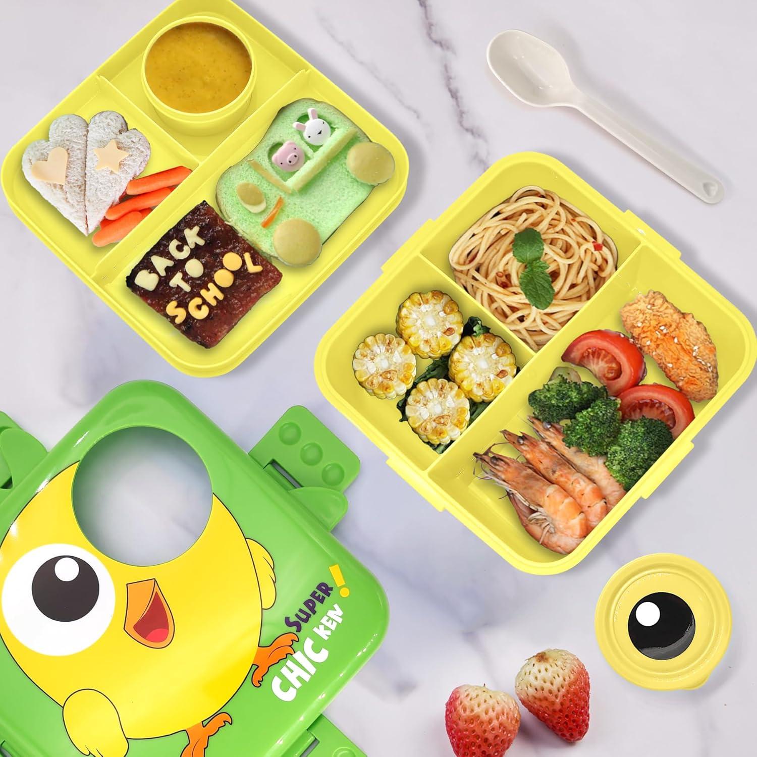 Brotdose Kinder Auslaufsicher Lunchbox Bento Box Snackbox 6 Fächer