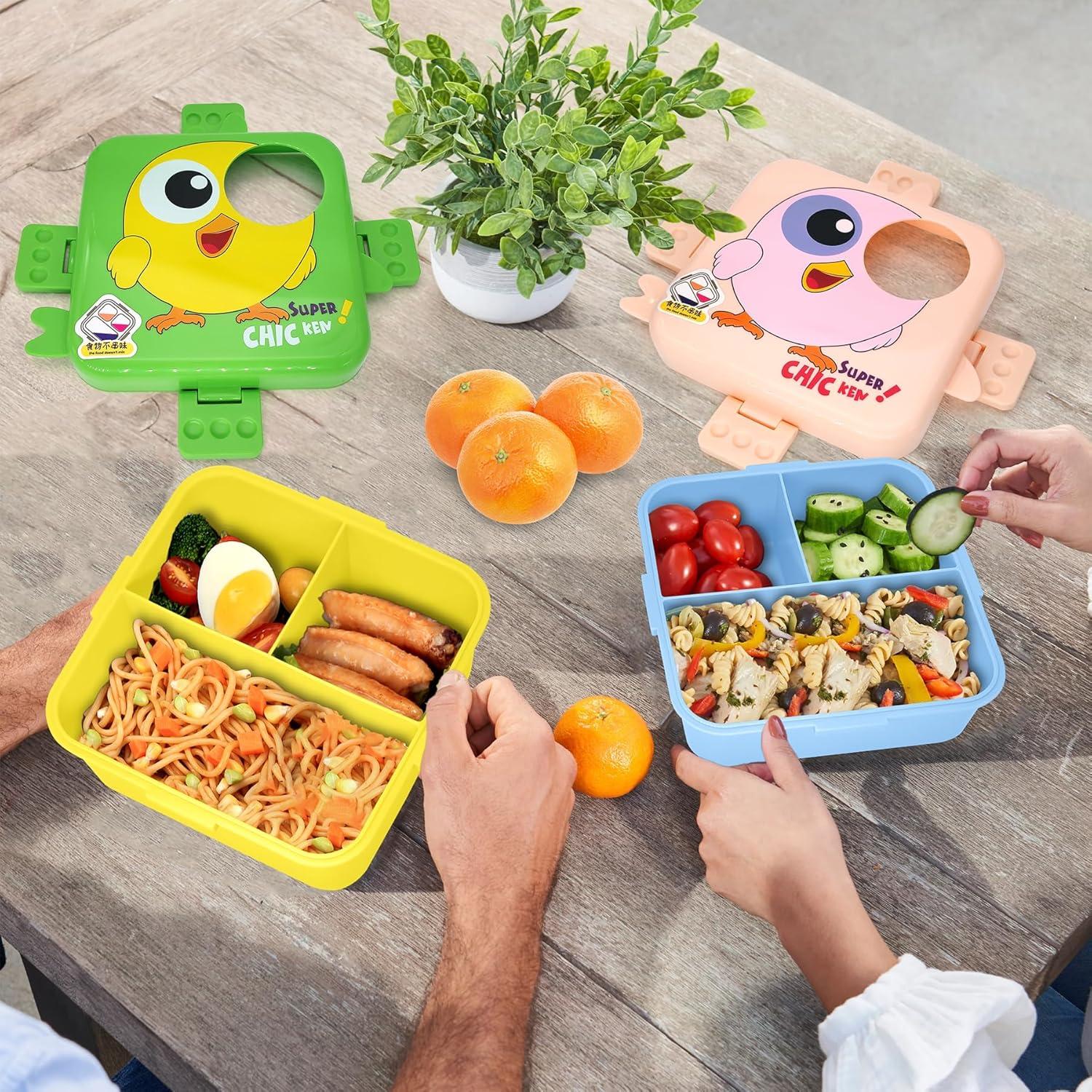Brotdose Kinder mit Fächern Auslaufsicher Lunchbox Jausenbox für