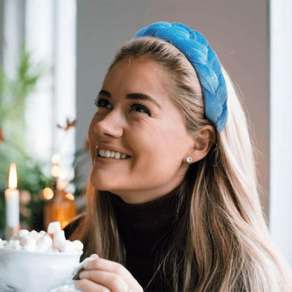 Geflochtene Stirnbänder Samt Haarreifen Criss Cross Elastisch Zubehör