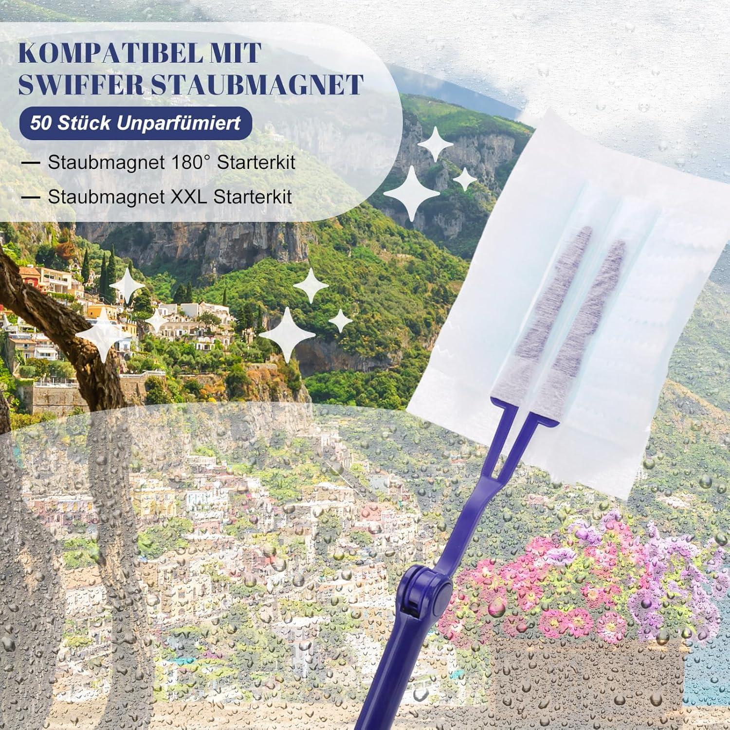 Staubmagnet Set 51 Stück Staubwedel Nachfüllung Teleskopgriff Mikrofaser Reinigungsstaubtuch