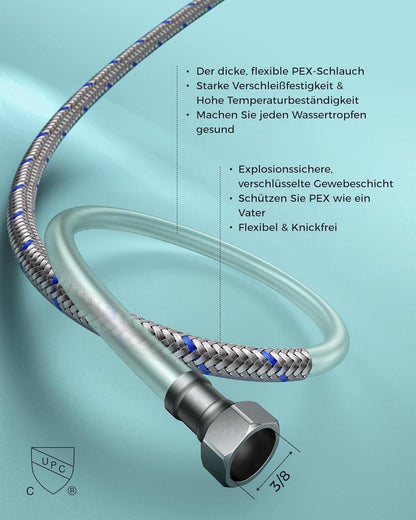 Schwarzer Wasserhahn Bad, Wasserfall Waschtischarmatur, Einhandmischer