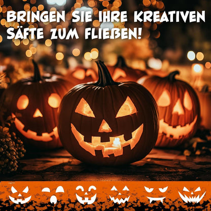 Kürbis Schnitzset 5-tlg. Halloween Profi Werkzeug Set inkl. Tasche
