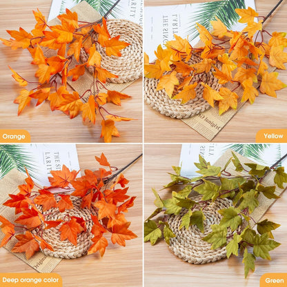 Künstliche Ahornblätter Herbstdekoration 4 Stück Gemischt