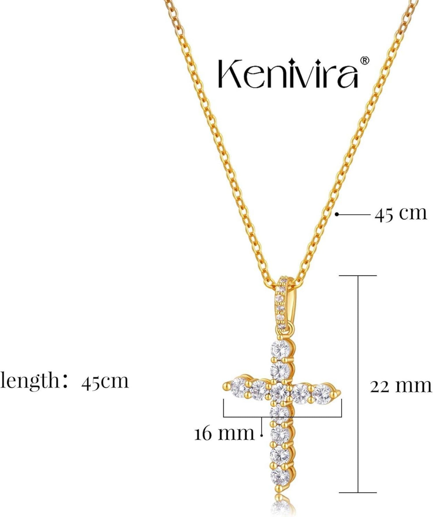 Damen Kreuzkette Silber Kreuz Anhänger Halskette Gold Kette