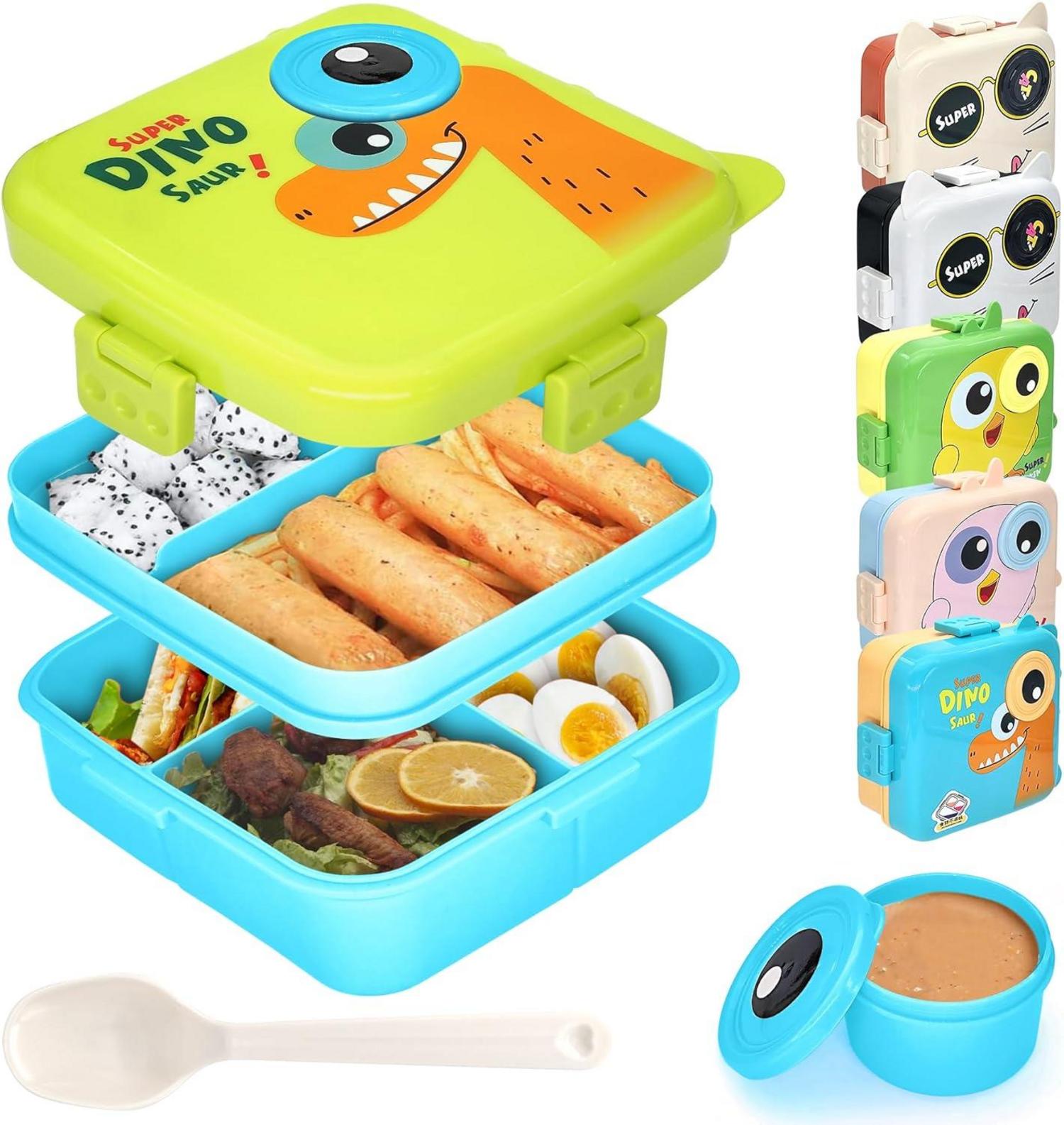 Brotdose mit Fächern Auslaufsicher Lunchbox Jausenbox Bento Box Kinder