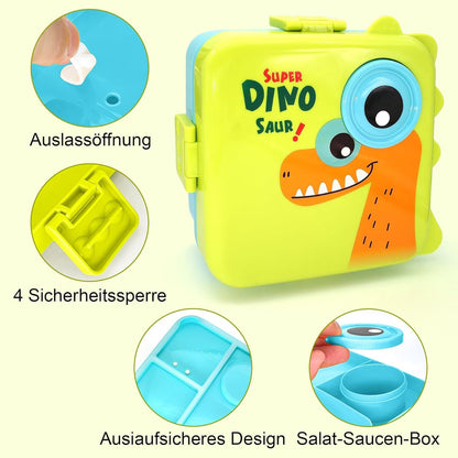 Brotdose Kinder mit Fächern Auslaufsicher Lunchbox Jausenbox