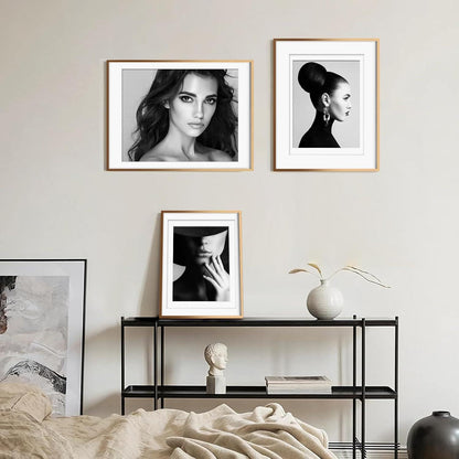 Egofine A4 Gold Aluminum Picture Frame Set with Mats, Plexiglass Cover, 2 Pack