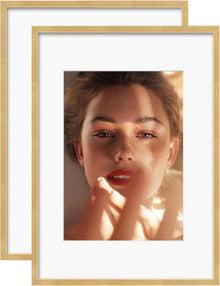 Aluminum Picture Frame Set for A3 Prints, 2 Pack Gold Frames