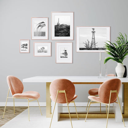 Aluminium Bilderrahmen 20x25 cm Rose Gold 2er Pack Plexiglas