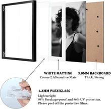 Aluminium Bilderrahmen 20x25 cm Schwarz 2-Pack Plexiglas
