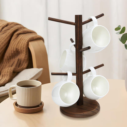 Kaffeetassenbaum Holz Organizer Theke Becherhalter 6 Haken