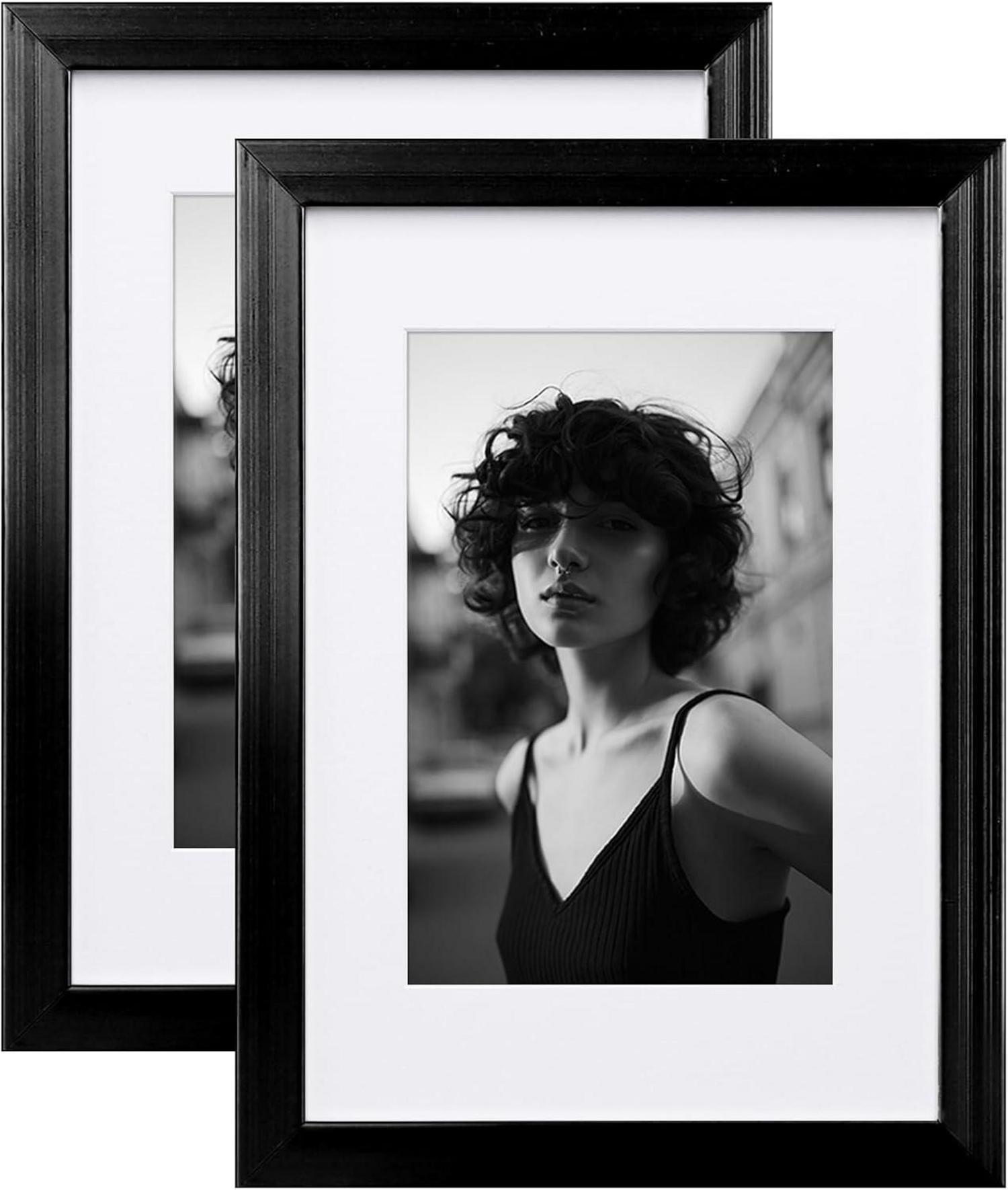 Egofine Aluminum Picture Frame Black Plexiglass Tabletop Wall Mount 2