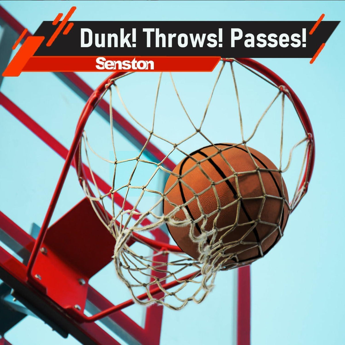 Basketball Größe 7 mit Pumpe, für Innen & Außen, Braun