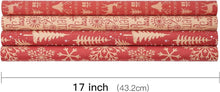 Weihnachts-Geschenkpapier 4 Rollen Kraftpapier Rentier