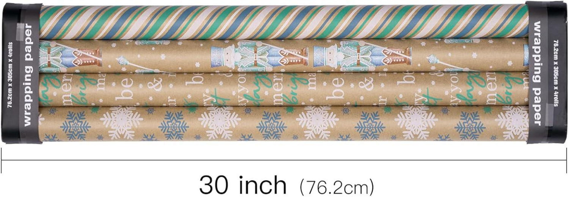Weihnachts-Geschenkpapier Kraftpapier Nussknacker