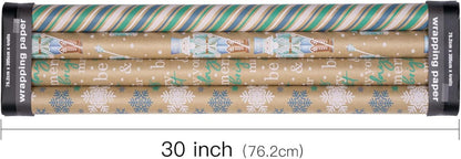 Weihnachts-Geschenkpapier Kraftpapier Nussknacker