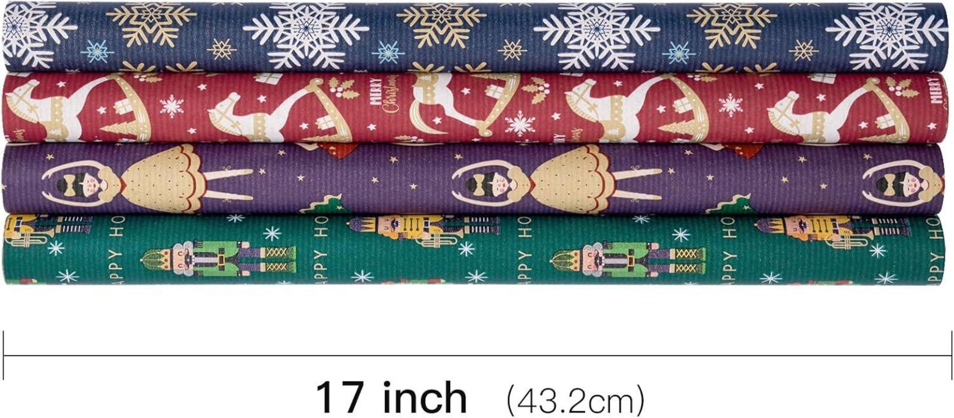 Weihnachts-Geschenkpapierrolle Kraftpapier Nussknacker