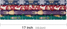 Weihnachts-Geschenkpapierrolle Kraftpapier Nussknacker