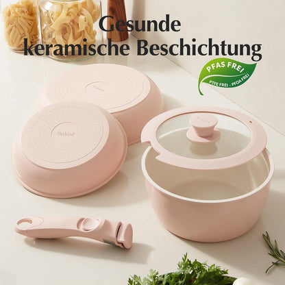 Redchef Keramik Topf- und Pfannenset, Abnehmbarer