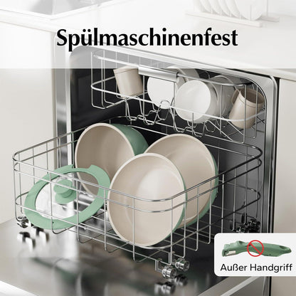 5-teiliges Keramik Pfannen- und Topfset mit abnehmbarem