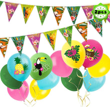 Hawaii Sommer Party Deko 14-teilig Wimpelkette Themenparty