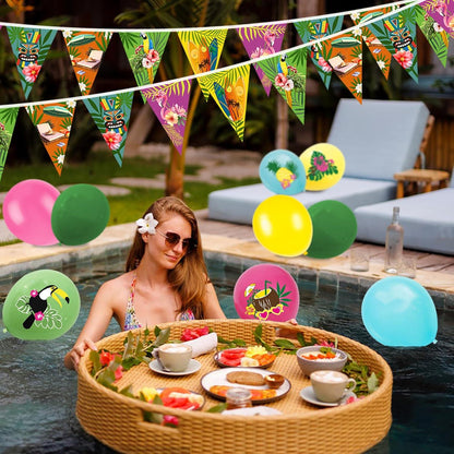 Hawaii Sommer Beach Party Deko Sommerparty Wimpelkette 14 Stück