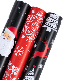 Weihnachts-Geschenkpapierrolle 3 Rollen 43,2x3m