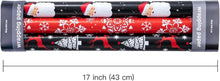 Weihnachts-Geschenkpapierrolle Mini-Rolle 3 Rollen 43,2 cm x