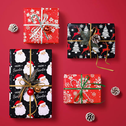 Weihnachts-Geschenkpapierrolle 3 Rollen 43,2x3m