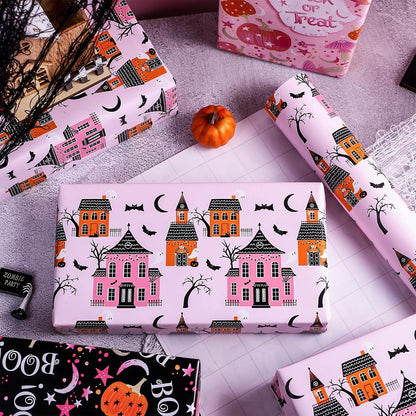 Halloween Geschenkpapierrolle 3 Designs 43,2cm x 3m Mini-Rolle