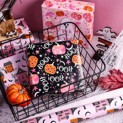 Halloween Geschenkpapierrolle Mini 3 Rollen 43,2 cm x 3 m dunkles