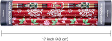 Weihnachts-Geschenkpapierrolle Mini-Rolle 3 Rollen 43,2 cm x