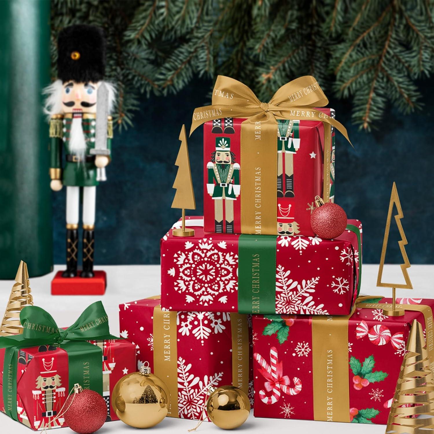 Weihnachts-Geschenkpapierrolle 3 Rollen 43,2 cm x 3 m