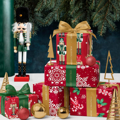 Weihnachts-Geschenkpapierrolle 3 Rollen 43,2 cm x 3 m