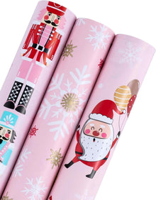Weihnachts-Geschenkpapierrolle 3 Rollen 43,2 cm x 3 m Weihnachtsdesign