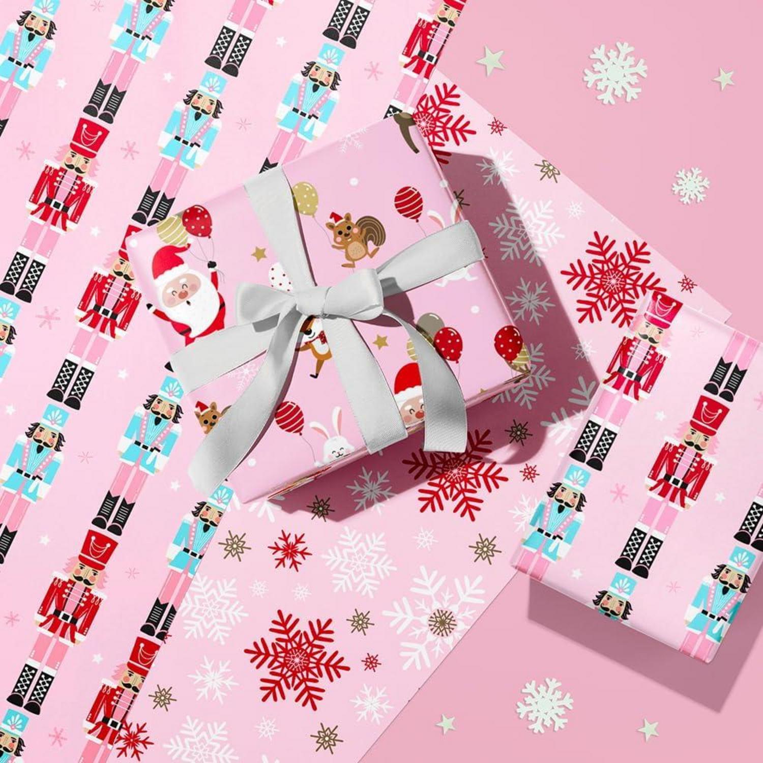 Weihnachts-Geschenkpapierrolle 3 Rollen 43,2 cm x 3 m Weihnachtsdesign