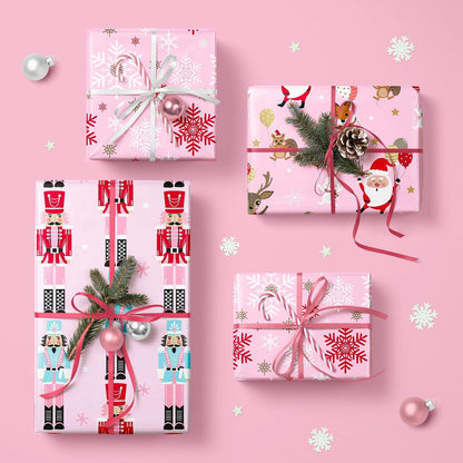 Weihnachts-Geschenkpapierrolle Mini-Rolle 3 Rollen 43,2cm x 3m