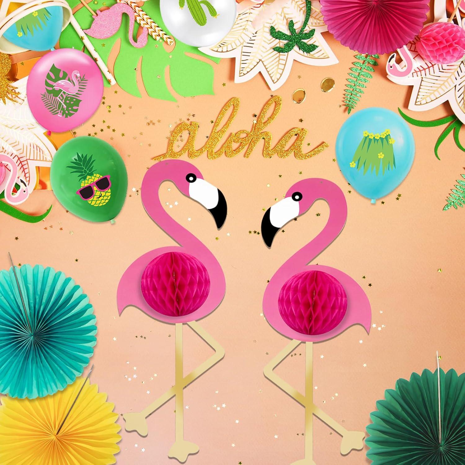 Flamingo Hawaii Deko für Poolparty Gartenparty Sommerfest