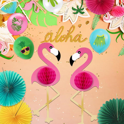 Flamingo Hawaii Deko für Poolparty Gartenparty Sommerfest