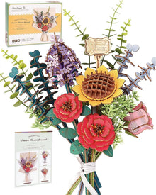 3D Holz Puzzle Blumenstrauß Handwerk Erwachsene Deko Geschenk