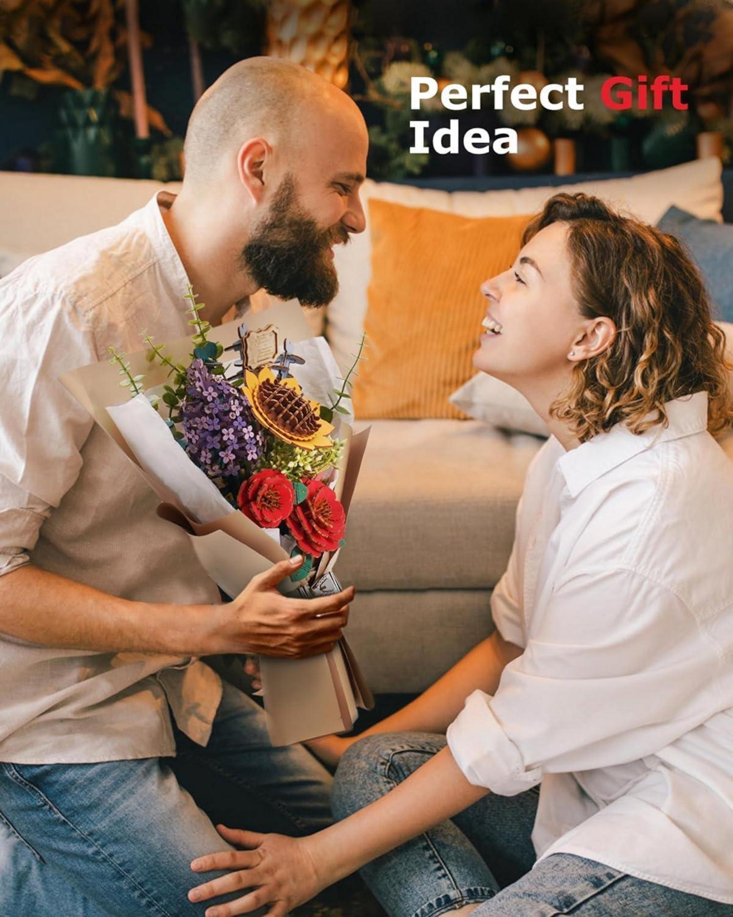 Rolife 3D Puzzle Blumenstrauß Holz Handwerk Kit Erwachsene Bouquet