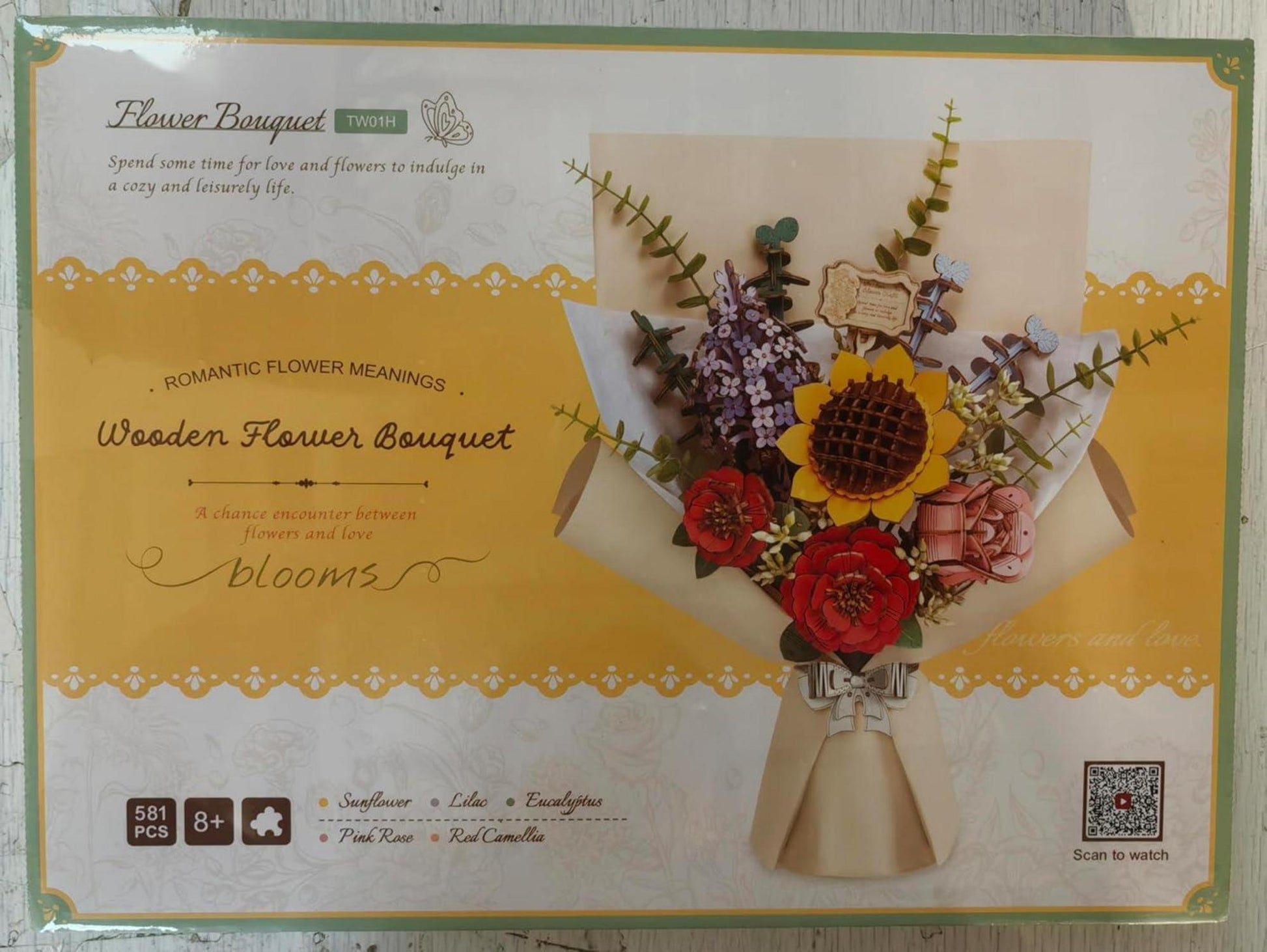 Rolife 3D Puzzle Blumenstrauß Holz Handwerk Kit Erwachsene Bouquet