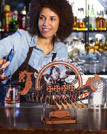 ROKR 3D Puzzle Holz Drachenboot Bausatz Erwachsene 229 Teile LED-Licht