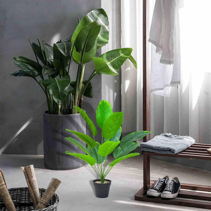 Kunstpflanzen Set 2 Stück Groß Künstliche Bananenblätter Palme