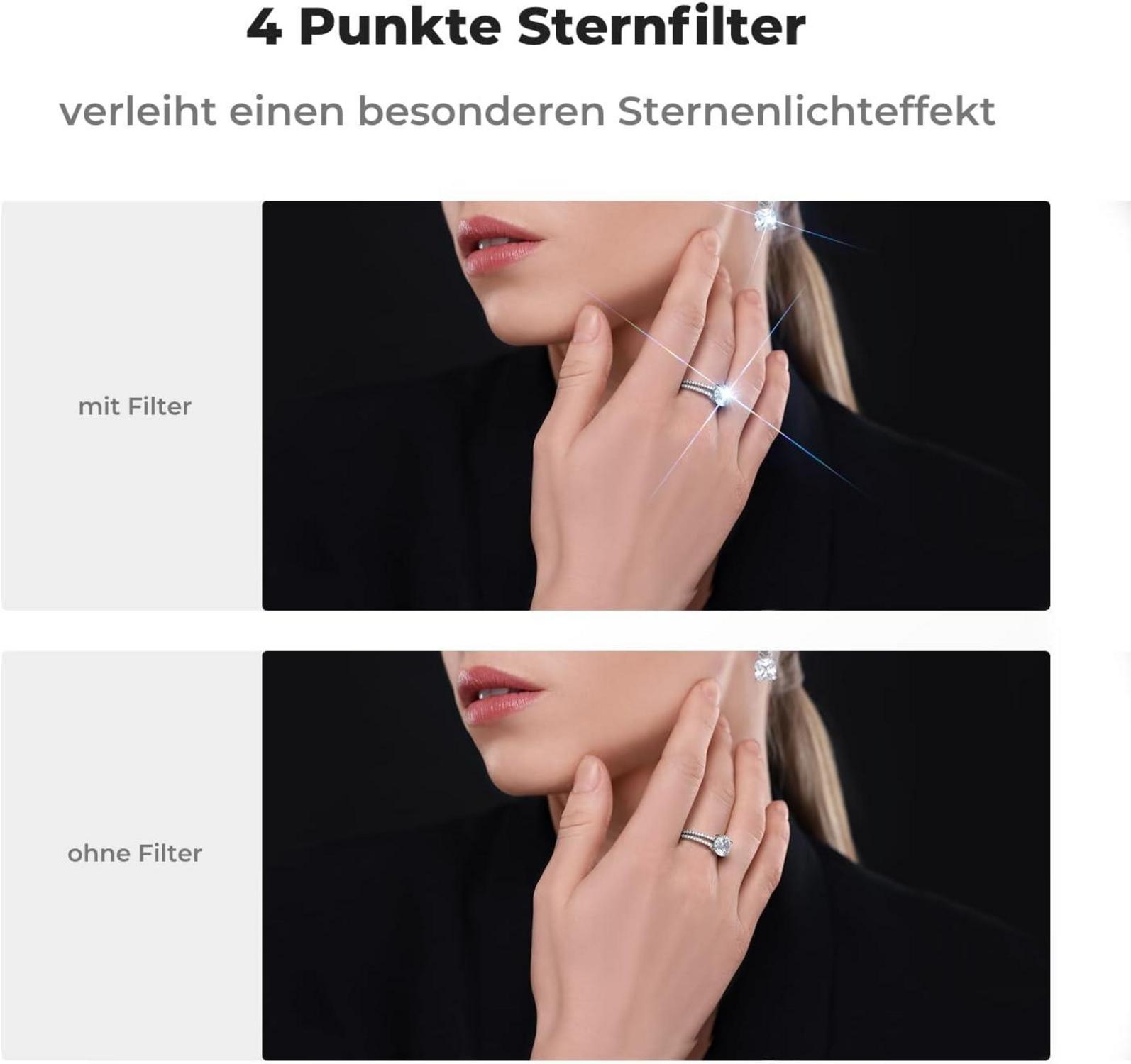 82mm Sternfilter Set 4/6/8 Punkte für Sternenlichteffekte