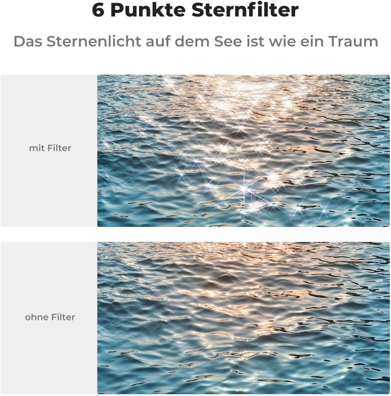 82mm Sternfilter Set 4/6/8 Punkte für fantastische Sternenlichteffekte