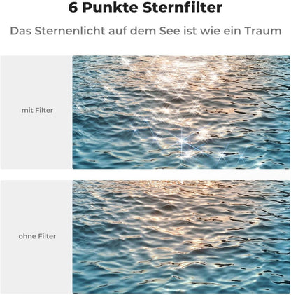 82mm Sternfilter Set 4/6/8 Punkte für fantastische Sternenlichteffekte
