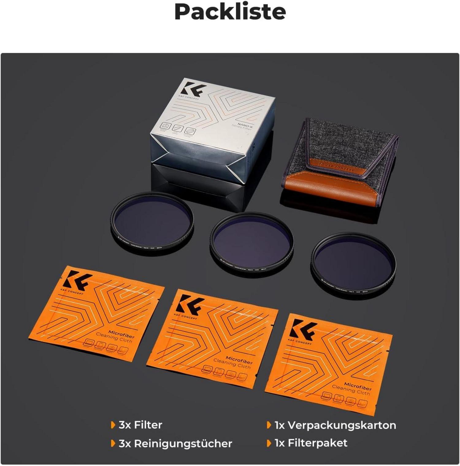 82mm Sternfilter Set 4 6 8 Punkte für Sternenlichteffekte