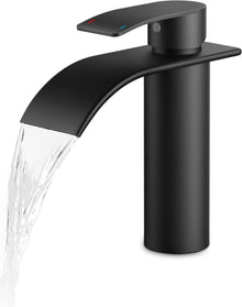 Wasserfall Einlochmontage Auslaufhöhe 110mm Schwarz