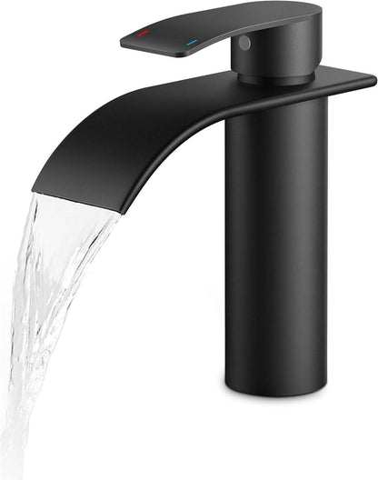 Wasserfall Einlochmontage Auslaufhöhe 110mm Schwarz